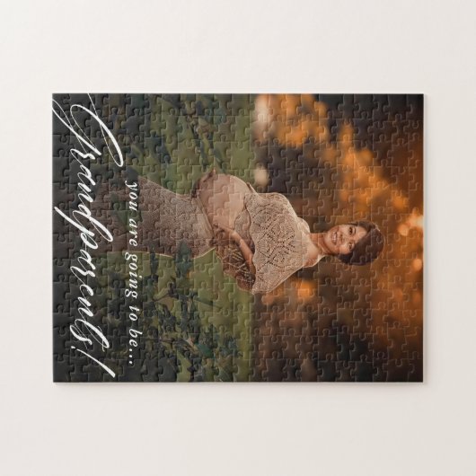 Foto Schwangerschaft Ankündigung Puzzle (Horizontal)