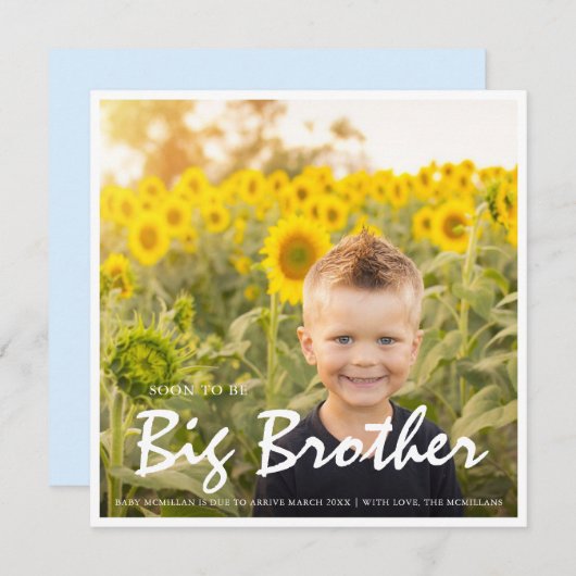 Foto Schwangerschaft Big Brother Blue Ankündigung (Vorne/Hinten)