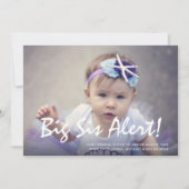 Foto Schwangerschaft Big Sister Announccard Ankündigung (Vorderseite)