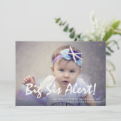 Foto Schwangerschaft Big Sister Announccard Ankündigung (Stehend Vorderseite)