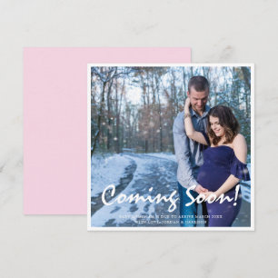 Foto Schwangerschaft kommt bald Pink Baby Ankündig Ankündigung