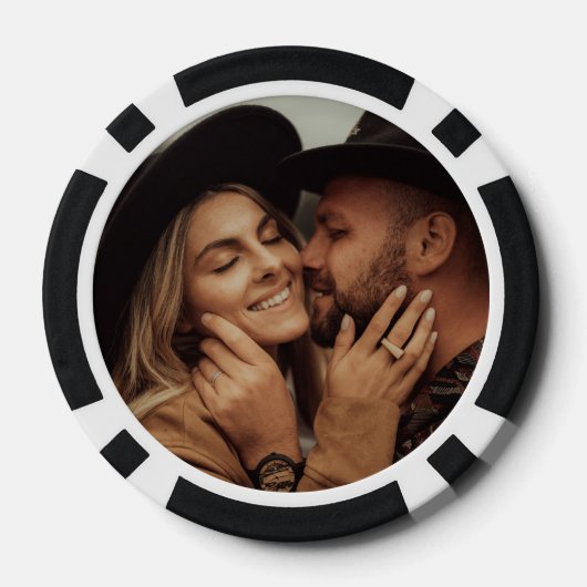 Foto Schwarz 100 nummeriert Pokerchips (Rückseite)