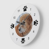 Foto Schwarz und Weiß Große Wanduhr (Winkel)