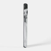 Foto Schwarz und Weiß personalisierbar iPhone 15 Hülle (Rechte Seite)