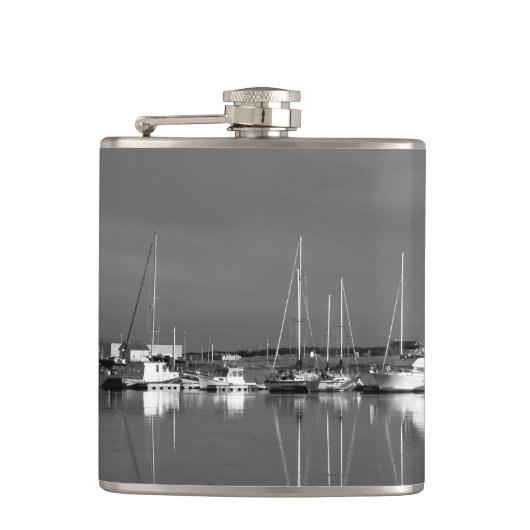 Foto schwarz und weiß, Schiffe Flachmann (Vorderseite)