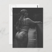 Foto Schwarz-Weiß-Bikini Postkarte (Vorne/Hinten)