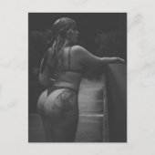 Foto Schwarz-Weiß-Bikini Postkarte (Vorderseite)