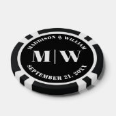 Foto Schwarz Weiß Hochzeitsgeschenk Pokerchips (Einzeln)