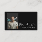 Foto Schwarz/Weiß Personalisiert Visitenkarte (Vorderseite)