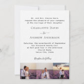 Foto Schwarz-weiß QR-Code UAWG Luxushochzeit Einladung (Vorderseite)