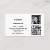 Foto Schwarz/Weiß-Visitenkarte Treuekarte (Rückseite)