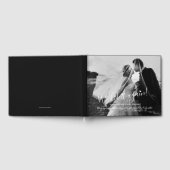 Foto Schwarz-weiße, maßgeschneiderte Wiederverheir Gästebuch (Voll)