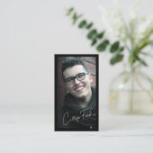 Foto Schwarz-weißer Abschluss QR Code Uni Fonds Begleitkarte (Stehend Vorderseite)