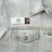 Foto Schwarz-weißes Logo Namensschild (Beispiel)