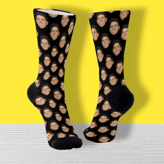 Foto Schwarze Crew Socken mit benutzerdefinierter