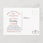 Foto "Schwarze und weiße Punkte" Save the Date Pos Ankündigungspostkarte (Rückseite)