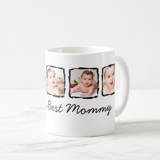 Foto Scribble Frame Personalisiert Beste Mommy Kaffeetasse (VorderseiteRechts)