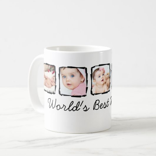 Foto Scribble Frame Personalisiert Beste Mommy Kaffeetasse (Vorderseite Links)