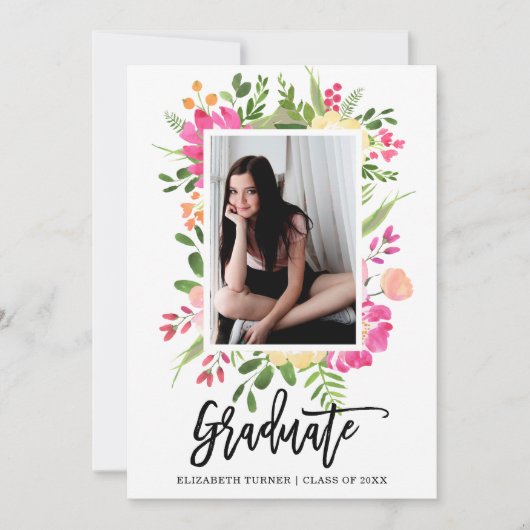 Foto-Script-Abschluss für Aquarellbilder Einladung (Vorderseite)