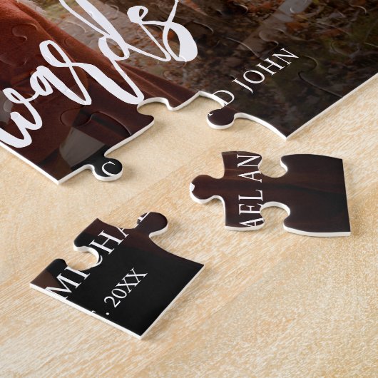 Foto Script Calligraphy Family Puzzle (Seite)
