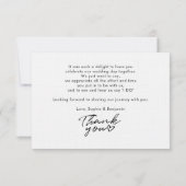Foto Script Elegant Wedding Dankeskarte (Rückseite)