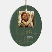 Foto-Script-Freude Weihnachtsfeiertag Keramik Ornament (Rechts)