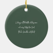 Foto-Script-Freude Weihnachtsfeiertag Keramik Ornament (Hinten)
