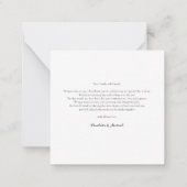 Foto Script handgeschriebene Hochzeit Vielen Dank Mitteilungskarte (Rückseite)