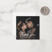 Foto Script handgeschriebene Hochzeit Vielen Dank Mitteilungskarte (Vorderseite/Rückseite Beispiel)