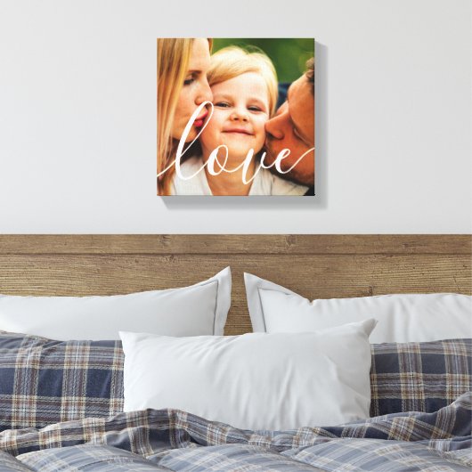 Foto-Script-Liebe Leinwanddruck (Insitu (Schlafzimmer))