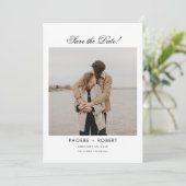 Foto Script Moderne Hochzeiten speichern das Datum Save The Date (Stehend Vorderseite)
