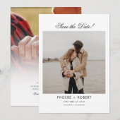 Foto Script Moderne Hochzeiten speichern das Datum Save The Date (Vorne/Hinten)