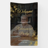 Foto Script Retirement Party Gold Banner (Vertikal)