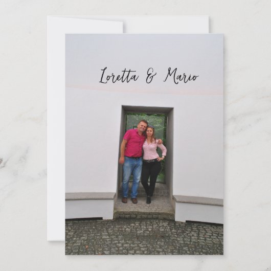 Foto Script Save the Date Einladung (Rückseite)