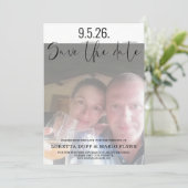 Foto Script Save the Date Einladung (Stehend Vorderseite)