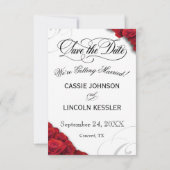 Foto-Script-Typografie Rote Rosen Save The Date (Rückseite)