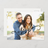 Foto Script Wedding RSVP Postcard Einladungspostkarte (Vorne/Hinten)