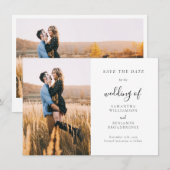 Foto Script Wedding Save the Date Announcement (Vorne/Hinten)