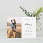 Foto Script Wedding Save the Date Announcement (Stehend Vorderseite)