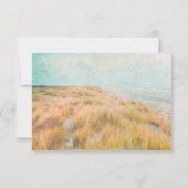 *~* Foto Sea Dune Beach Grass - Hochzeitsszenario RSVP Karte (Rückseite)