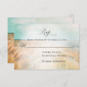 *~* Foto Sea Dune Beach Grass - Hochzeitsszenario RSVP Karte (Vorne/Hinten)