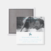 Foto Sea Turtle Beach Hochzeit Save the Date Magnet (Vorderseite/Rückseite)