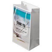 Foto Seashells auf einer Hochzeit am Strand Vielen Kleine Geschenktüte (Rückseite Schrägansicht)