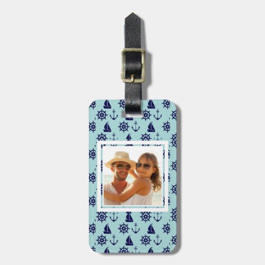 Foto-Seaside-Muster Gepäckanhänger (Vorderseite vertikal)