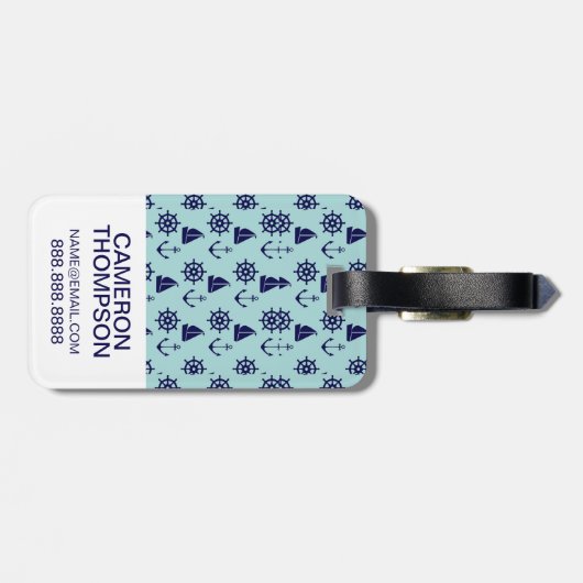 Foto-Seaside-Muster Gepäckanhänger (Rückseite horizontal)