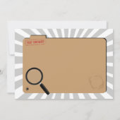 Foto Secret Agent Geburtstagsdetektiv einladen Einladung (Rückseite)