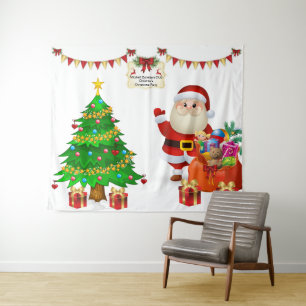 Foto Selfie Hintergrund Weihnachten personalisiere Wandteppich