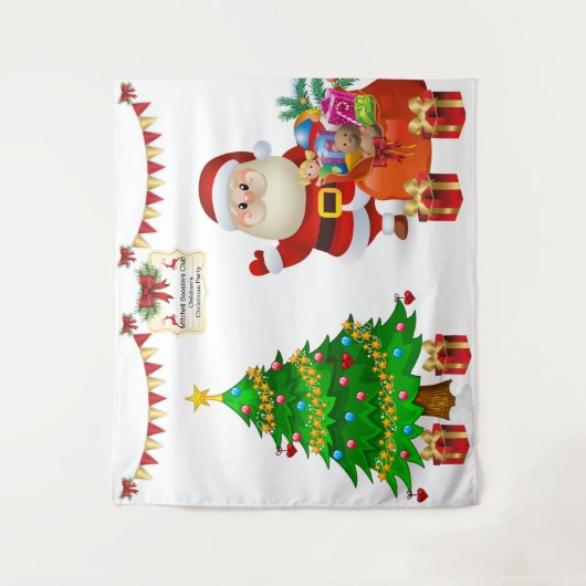 Foto Selfie Hintergrund Weihnachten personalisiere Wandteppich (Vorderseite)