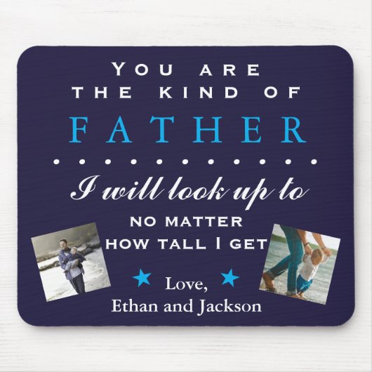 Foto Sentimental Vatertag oder Geburtstag Mousepad (Vorne)