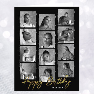 Foto Sequence Big Birthday Collage 8,5" x 11" Karte